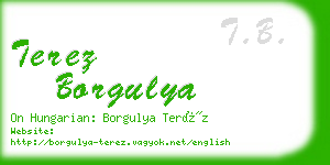 terez borgulya business card